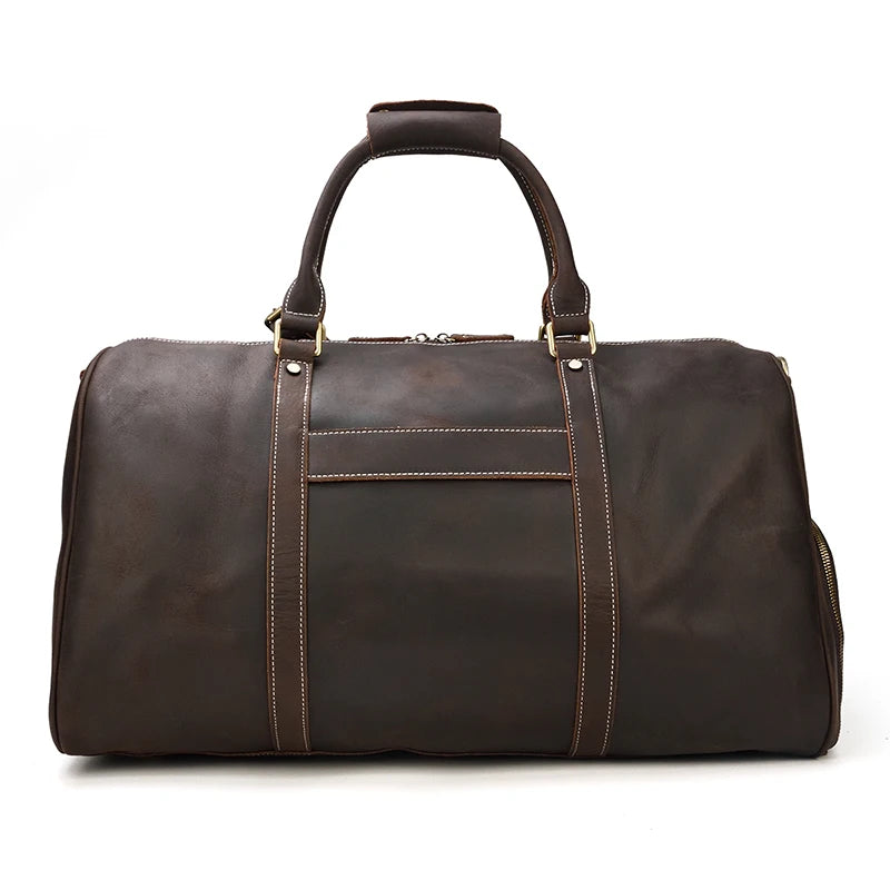 Men's Genuine Leather Duffle Bag