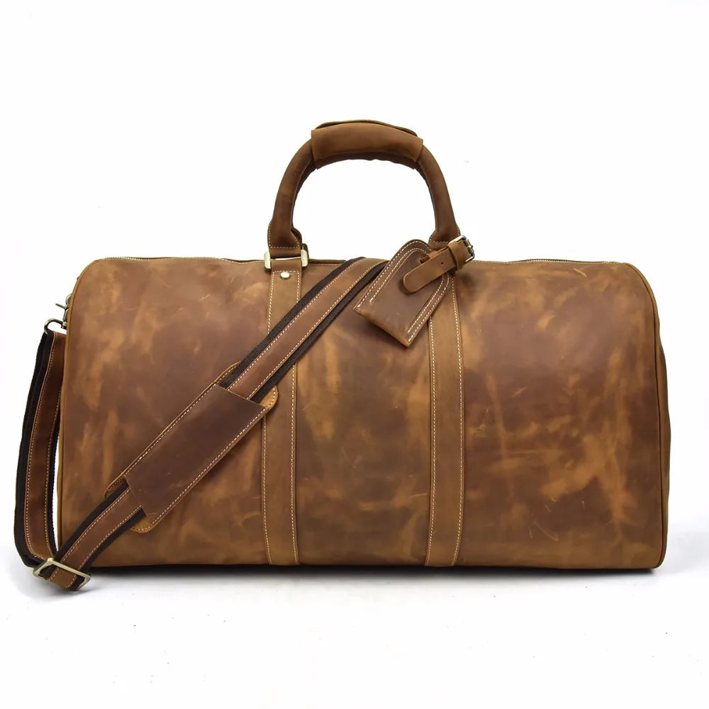Men's Genuine Leather Duffle Bag