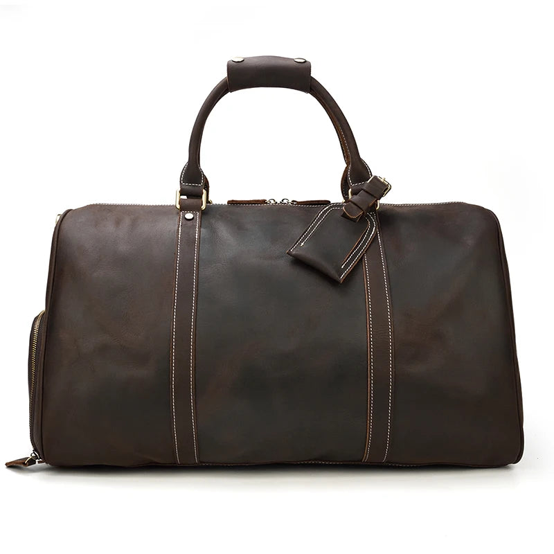 Men's Genuine Leather Duffle Bag