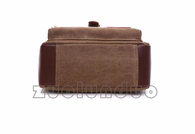 Men's Canvas Messenger Bag — Vintage Crossbody Shoulder Bag