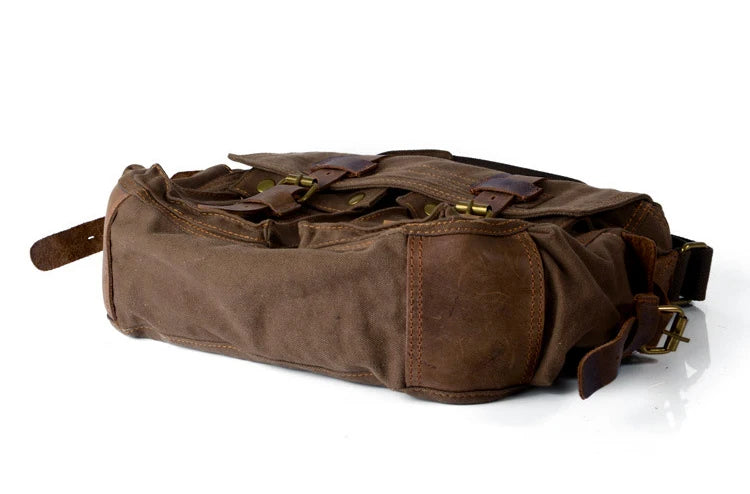 Canvas & Leather Messenger Bag