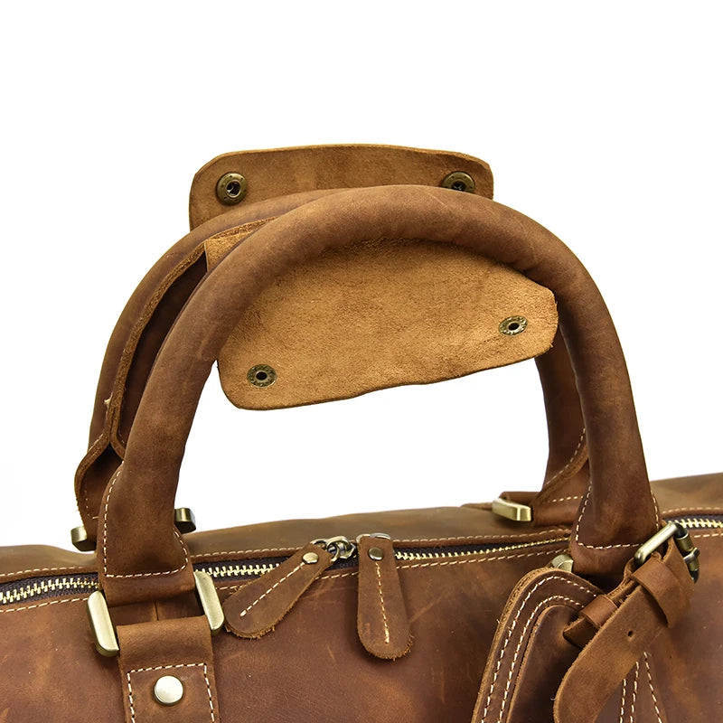 Men's Genuine Leather Duffle Bag