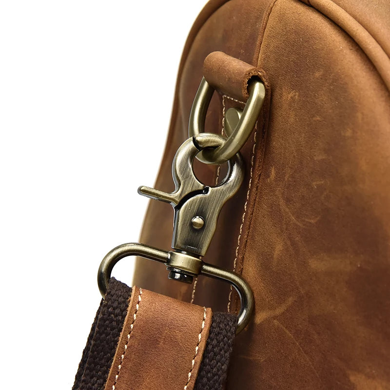 Men's Genuine Leather Duffle Bag