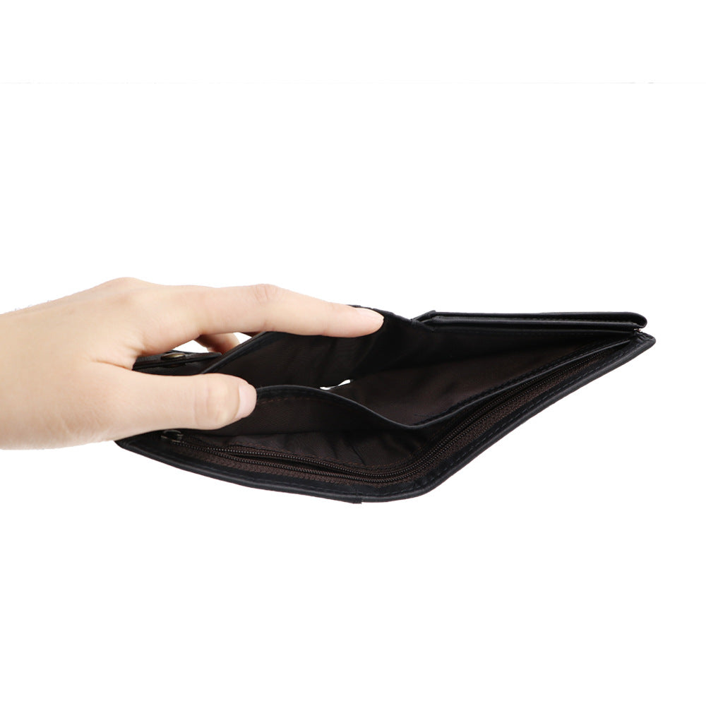 RFID Genuine Leather Men's Wallet — Slim Bifold Card Holder