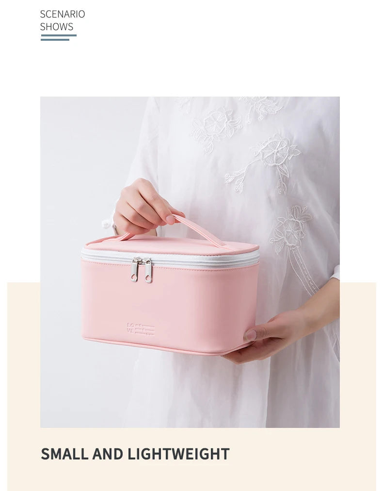 Large Easy-Clean PU Travel Makeup Bag