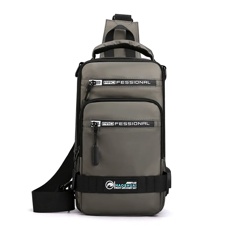 Waterproof Crossbody Bag for Men — USB Charging Anti-Theft Sling