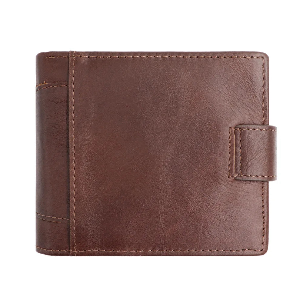 RFID Genuine Leather Men's Wallet — Slim Bifold Card Holder