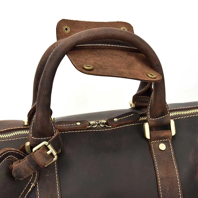 Men's Genuine Leather Duffle Bag