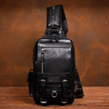 Men's Handmade Leather Chest Bag — Top-Grain Cowhide Sling