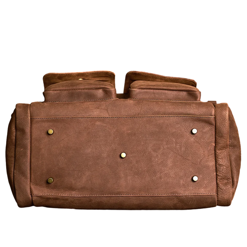 Vintage Leather Travel Messenger Bag