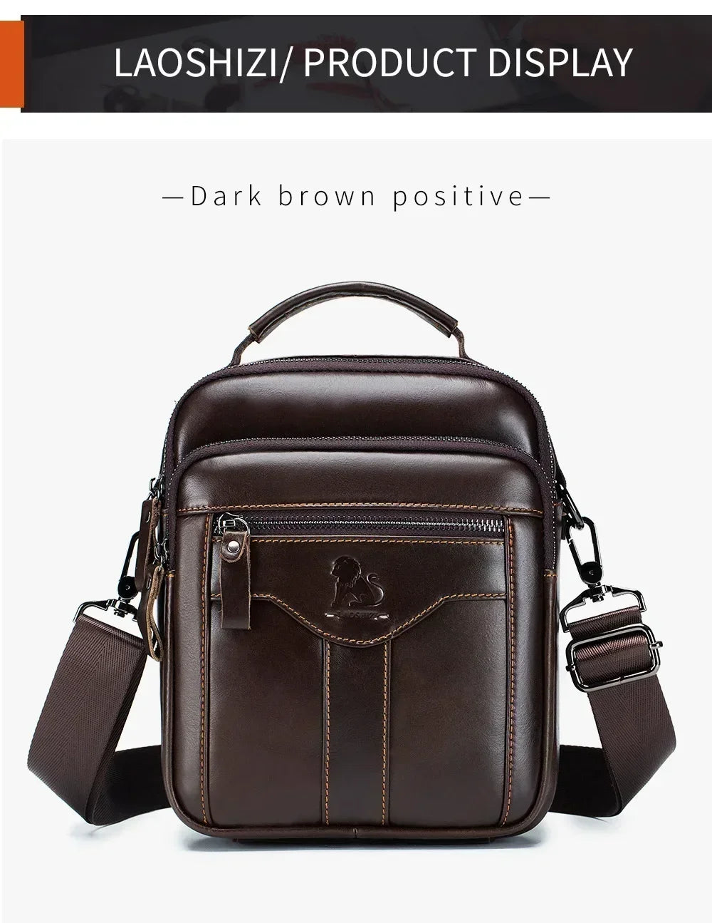 Genuine Leather Crossbody Messenger Bag – Luxury Satchel