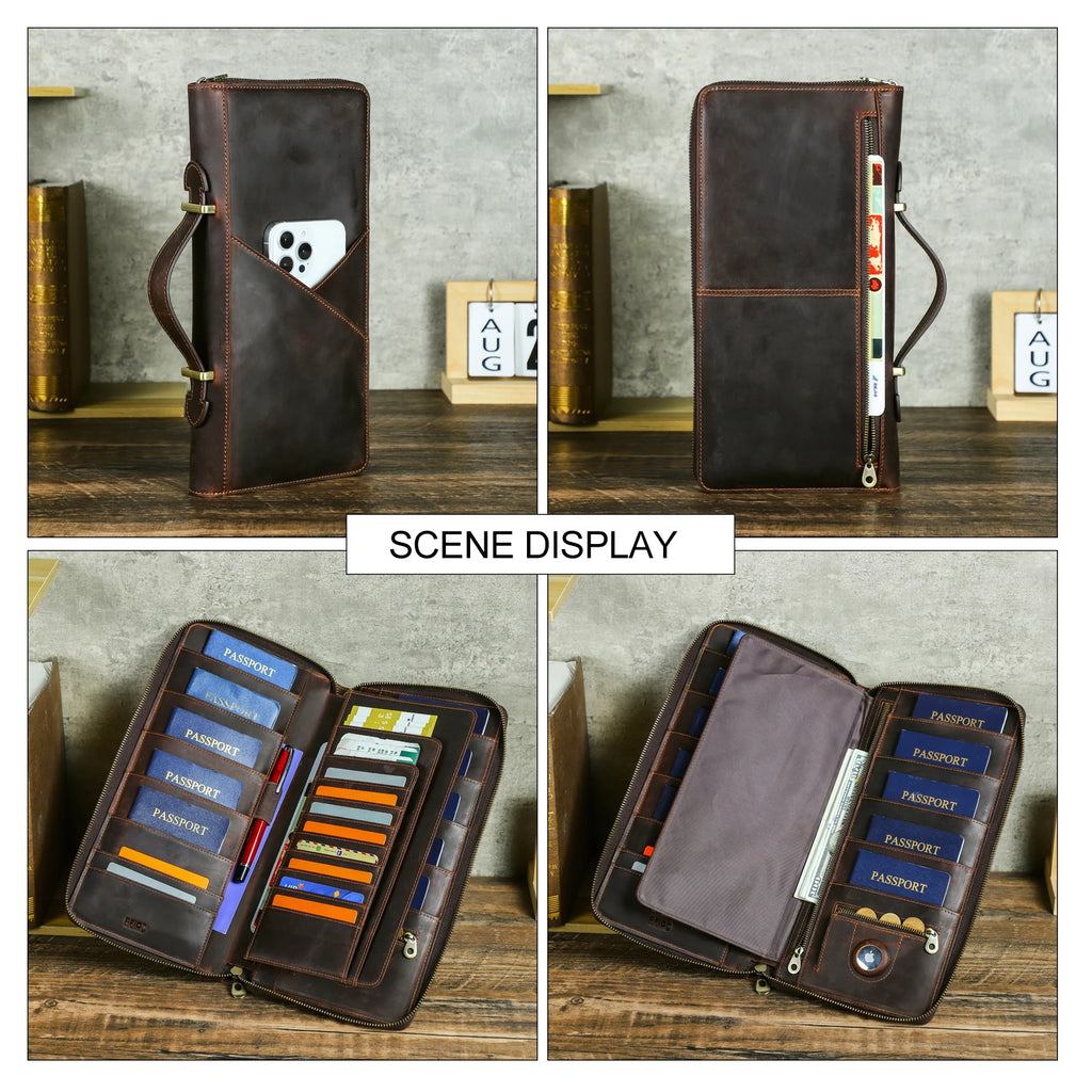 Family Travel Passport Holder – RFID Anti-Theft Document Organiser