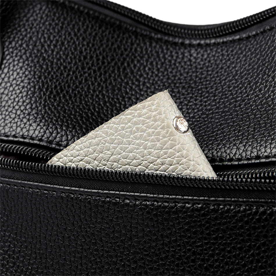 Women's Genuine Leather Crossbody Shoulder Bag – Large Luxury Handbag