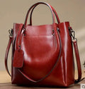 Women's Slouchy Waxed Leather Convertible Shoulder Bag