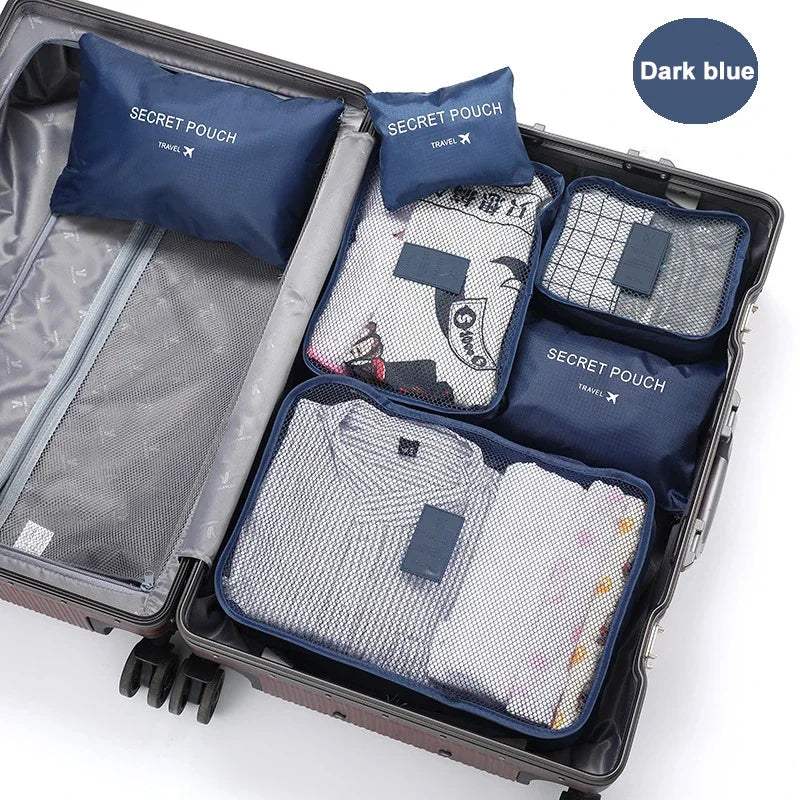 6-Piece Travel Packing Cubes Set – Portable Luggage Organiser for Suitcases
