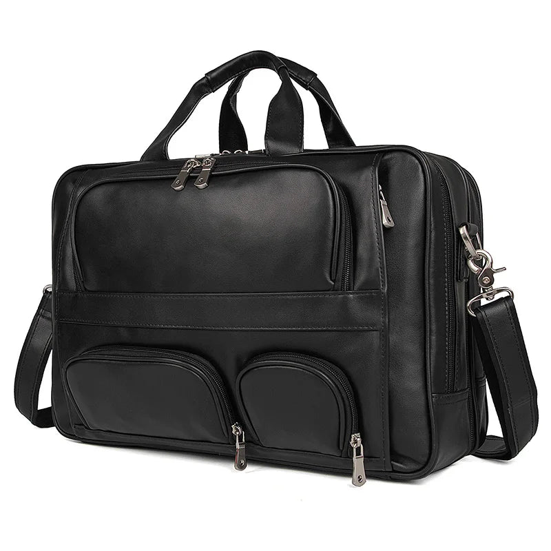 Men's Leather Shoulder Briefcase