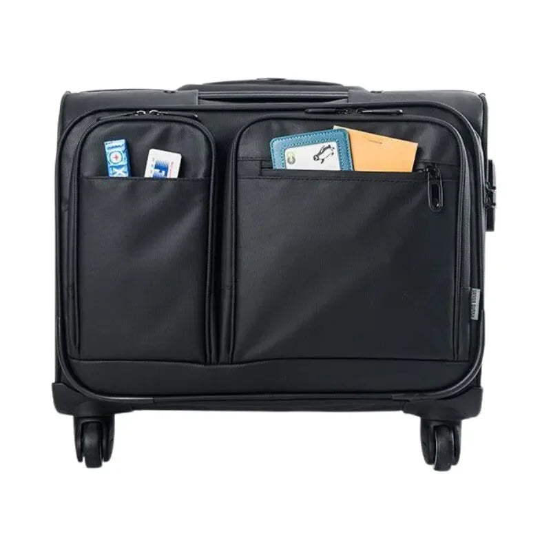 Business Trolley Suitcase — Waterproof 15.6" Laptop Luggage
