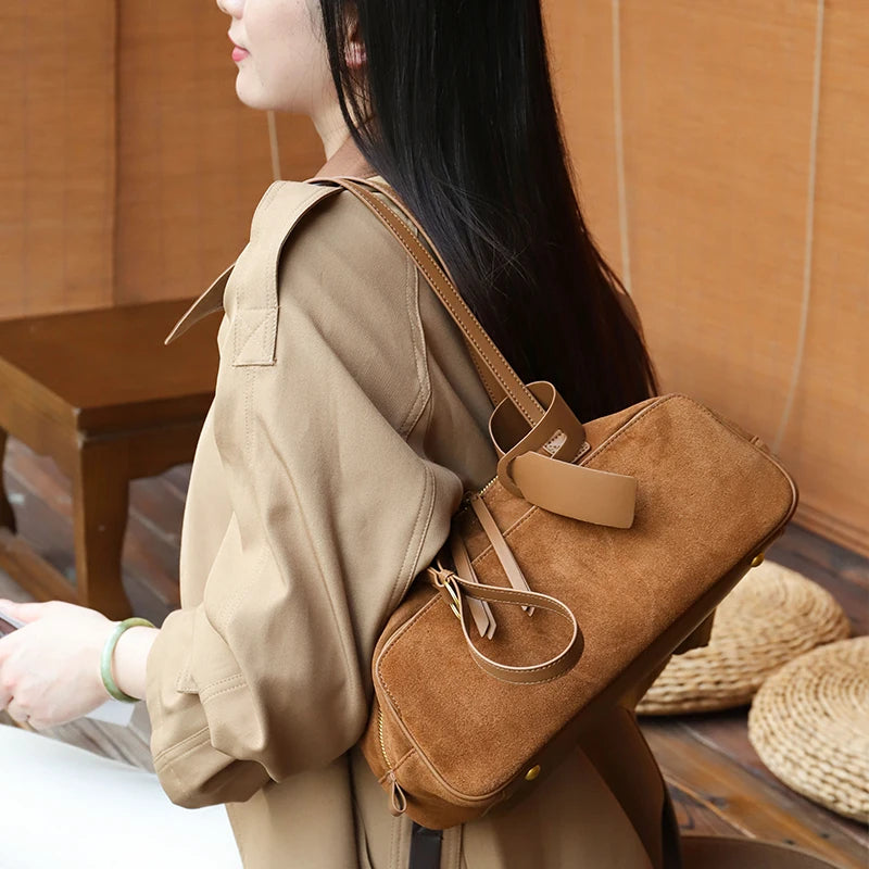 Women's Suede Shoulder Bag