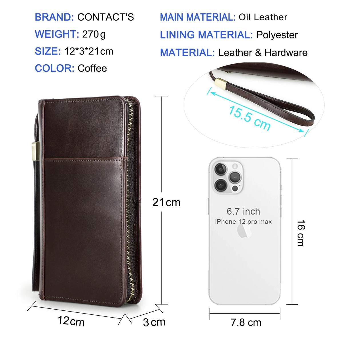 Leather Family Passport Clutch