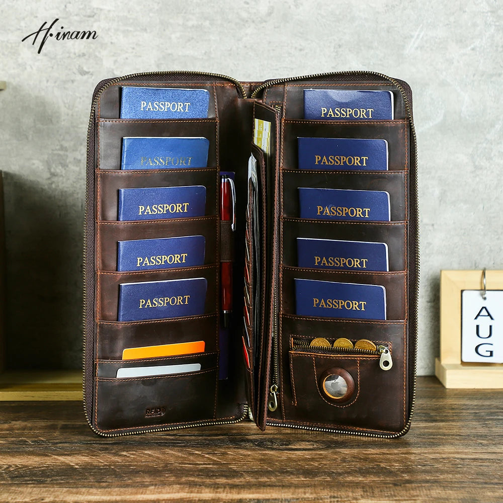Family Travel Passport Holder – RFID Anti-Theft Document Organiser