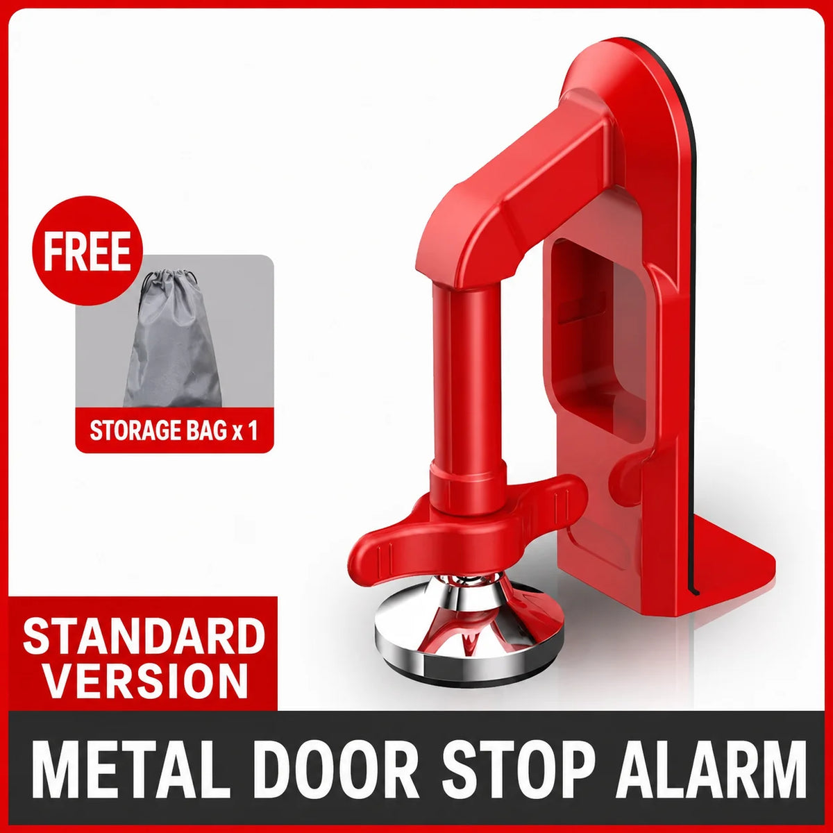 Portable Alloy Door Stopper with Optional Alarm