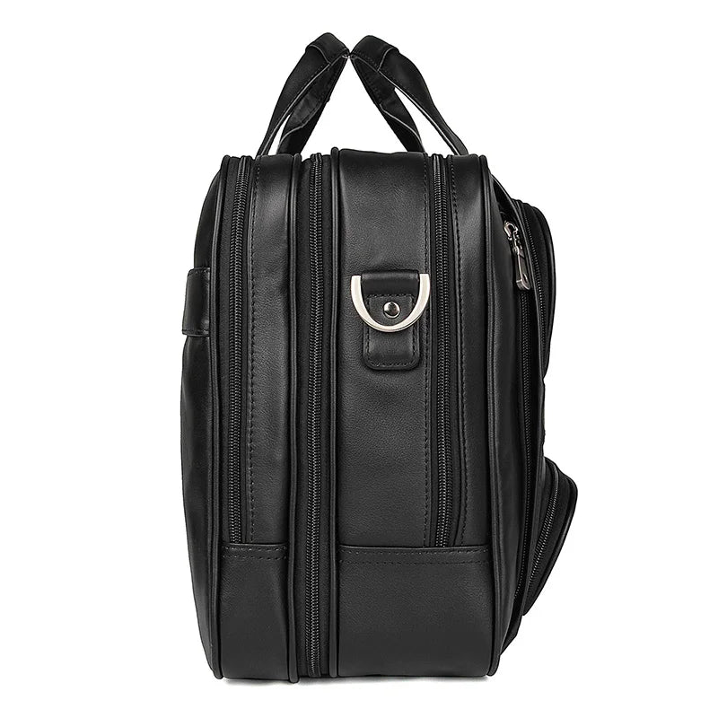 Men's Leather Shoulder Briefcase