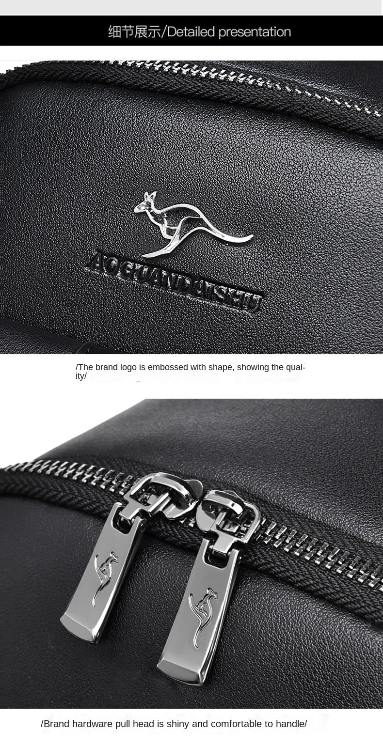 Northbound Waterproof Messenger Bag — PU Leather Laptop & Travel Bag