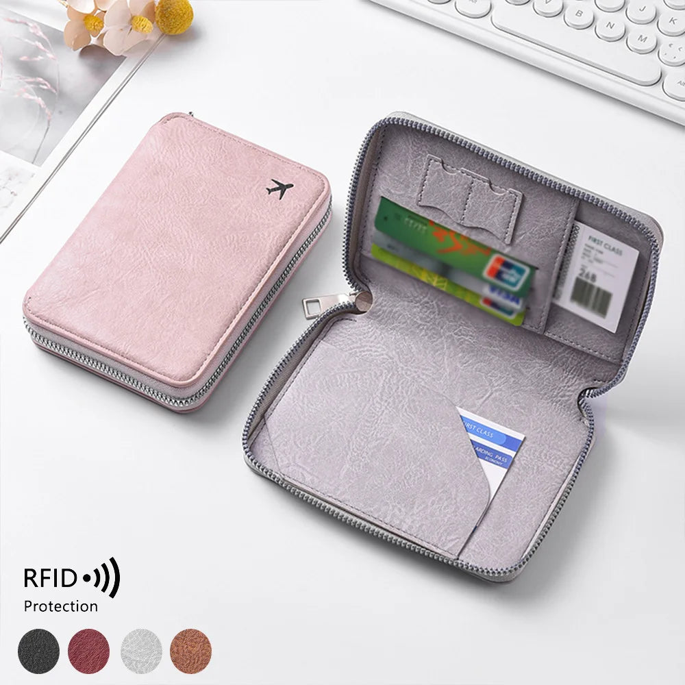 Zippered Passport & ID Case – Large Capacity Ticket & Card Organiser