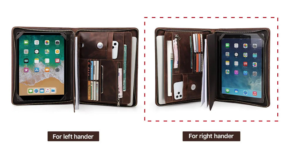 Northbound Leather Portfolio Briefcase — Document Organiser & Travel Folio