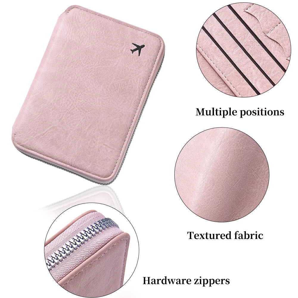 Zippered Passport & ID Case – Large Capacity Ticket & Card Organiser