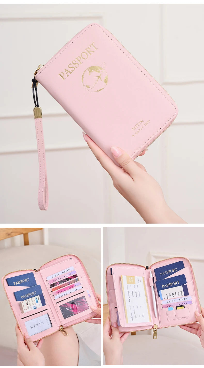 RFID Anti-Theft Zipped Passport Holder & Travel Organiser – Unisex