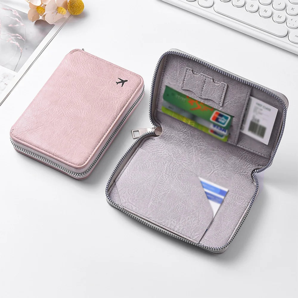 Zippered Passport & ID Case – Large Capacity Ticket & Card Organiser