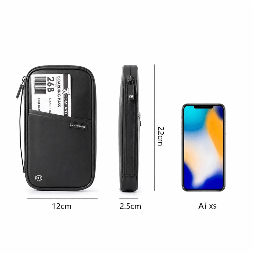 Family Travel Document Wallet – Waterproof Passport & Card Organiser