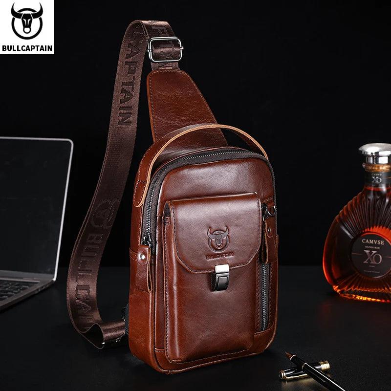 Waxed Canvas Chest Bag — Multi-Pocket Crossbody Sling for Travel