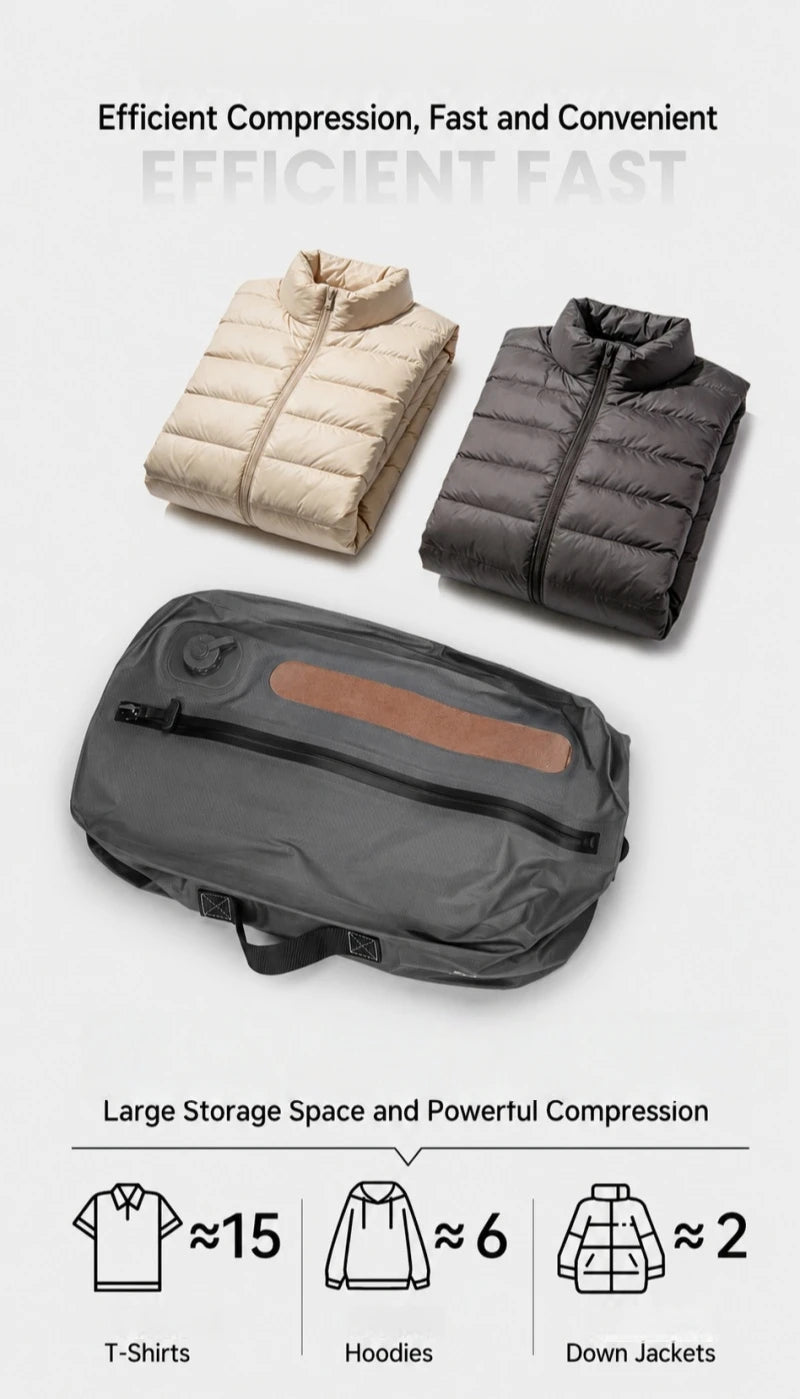 Travel Vacuum Compression Bag with Electric USB Pump – Airline Approved Packing Cube