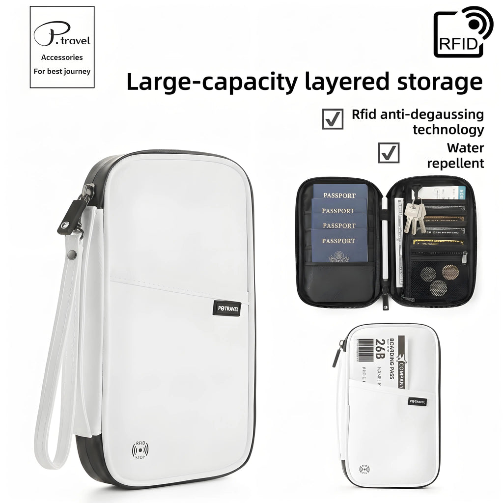 RFID Travel Passport Holder — Waterproof Document Wallet