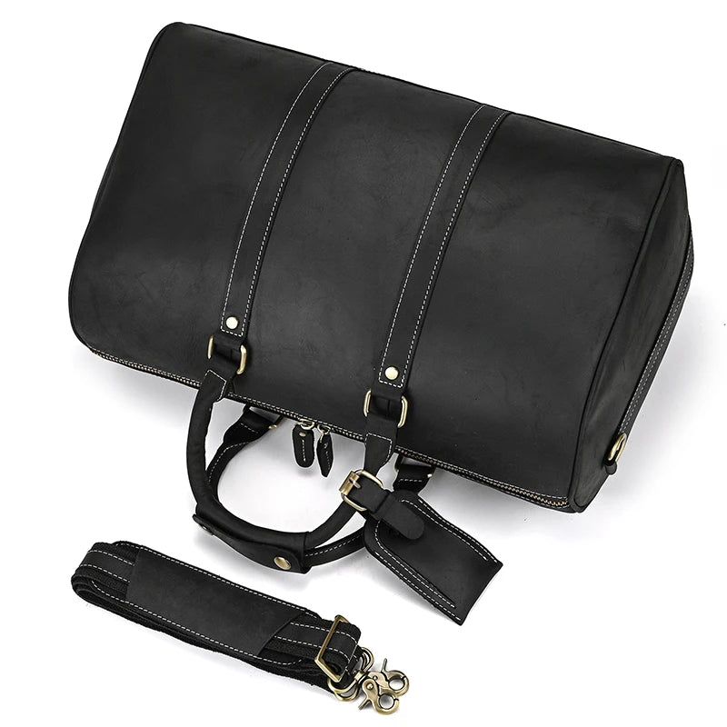 Men's Genuine Leather Duffle Bag