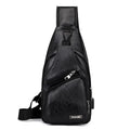 PU Leather Crossbody Bag — Multi-Pocket Outdoor Shoulder Bag