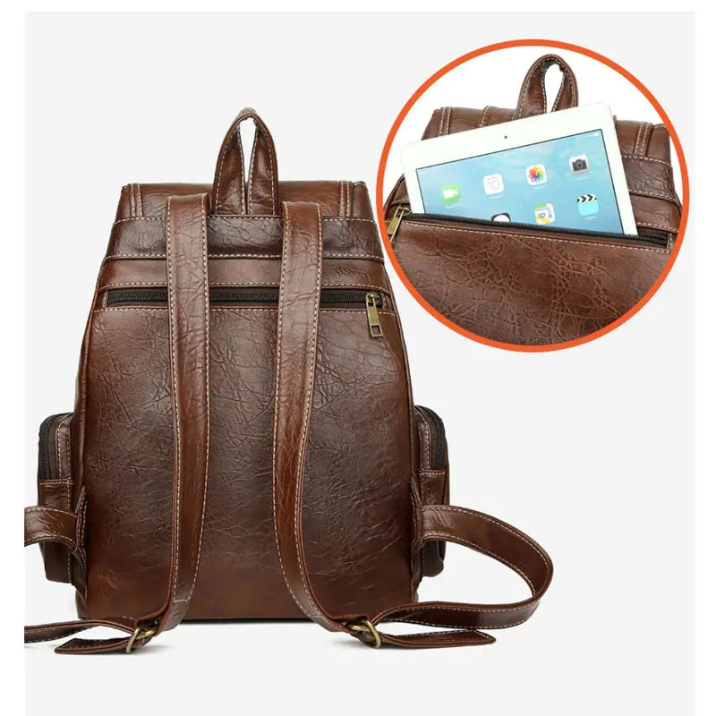 Retro Casual Travel Backpack — Waterproof Foldable Polyester Rucksack