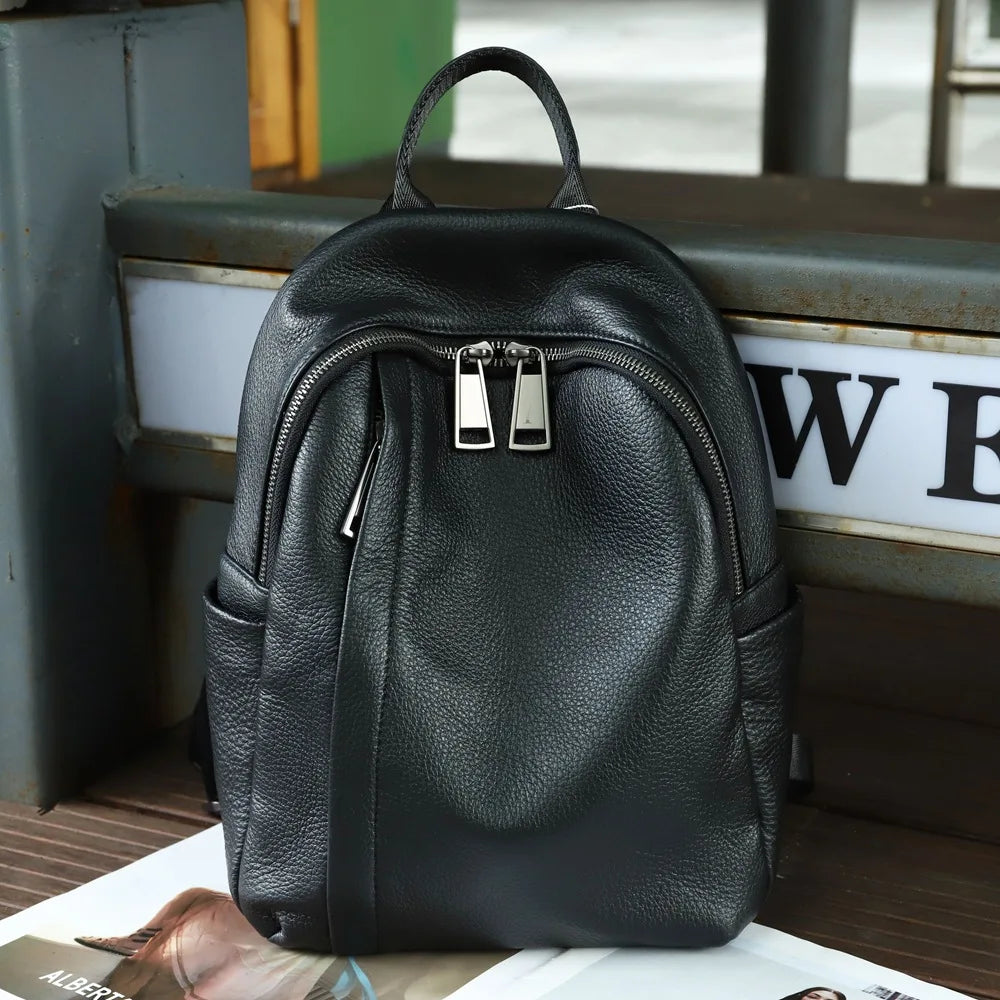 Women's Waterproof Leather Day Backpack