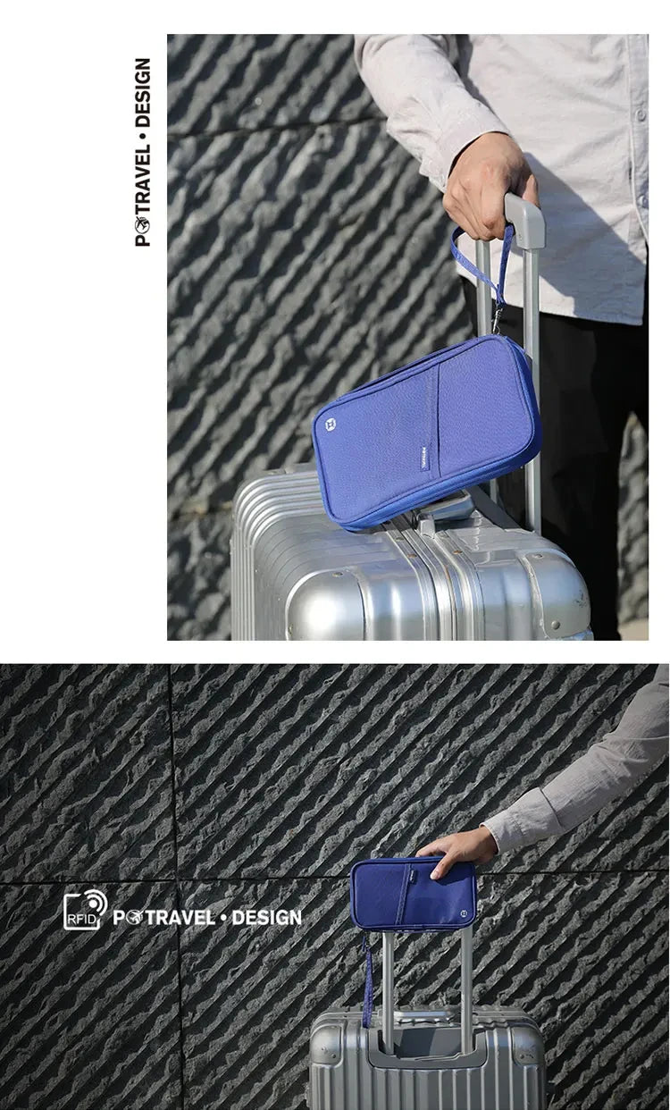 RFID Travel Passport Holder — Waterproof Document Wallet