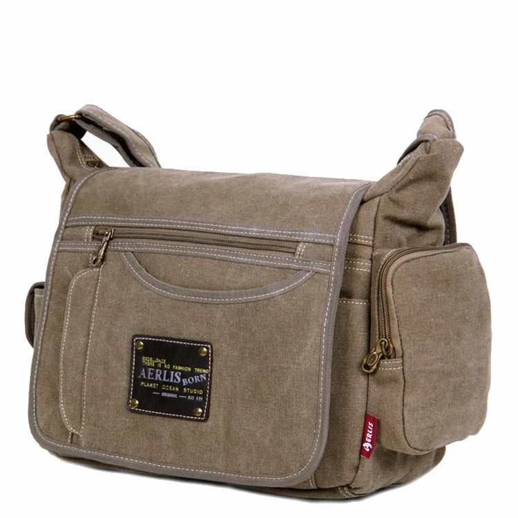 Men's Vintage Canvas Crossbody Bag