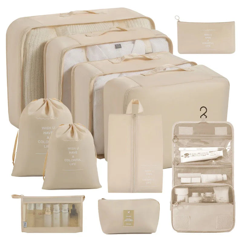 Travel Storage Bags Set – Clothes, Toiletries & Shoes Packing Organisers