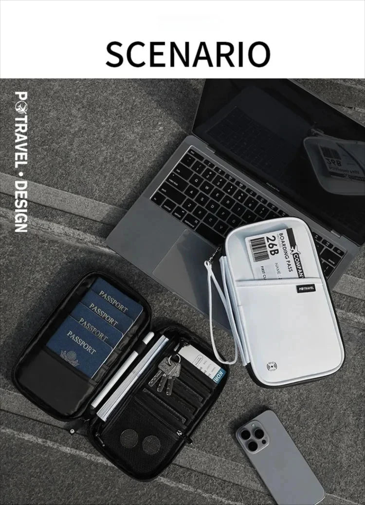 RFID Travel Passport Holder — Waterproof Document Wallet