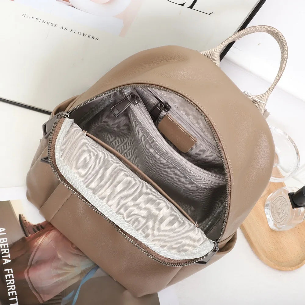 Women's Waterproof Leather Day Backpack