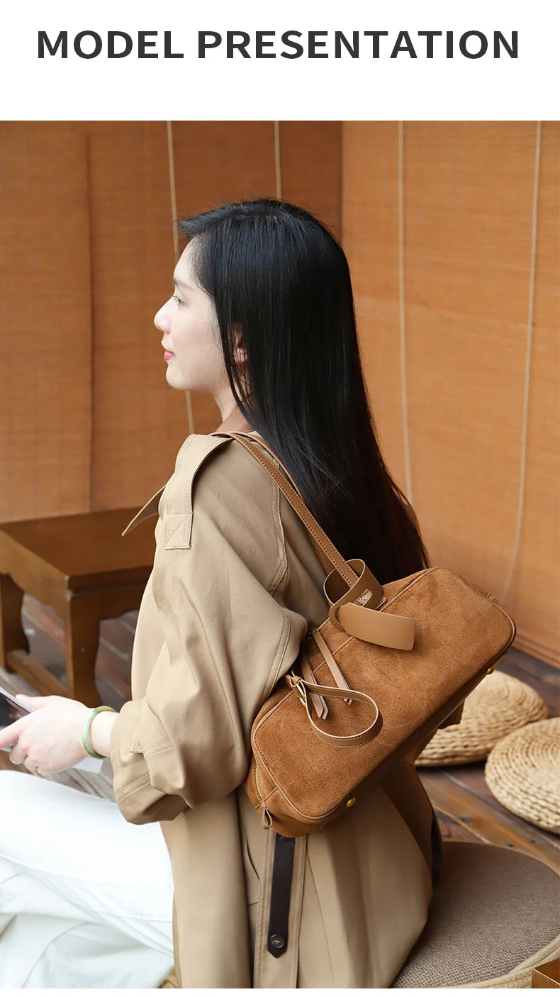 Women's Suede Shoulder Bag