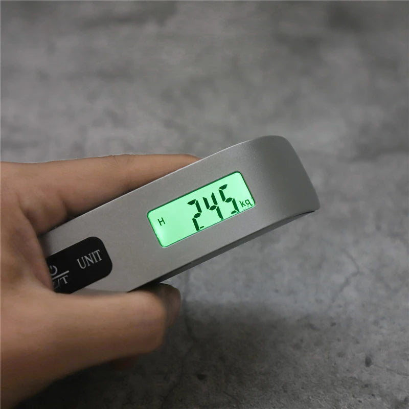 Portable Digital Luggage Scale — 110lb/50kg LCD Hanging Weigher