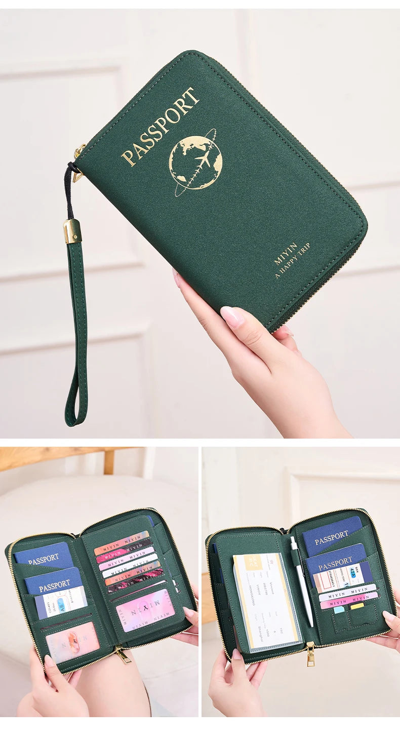 RFID Anti-Theft Zipped Passport Holder & Travel Organiser – Unisex