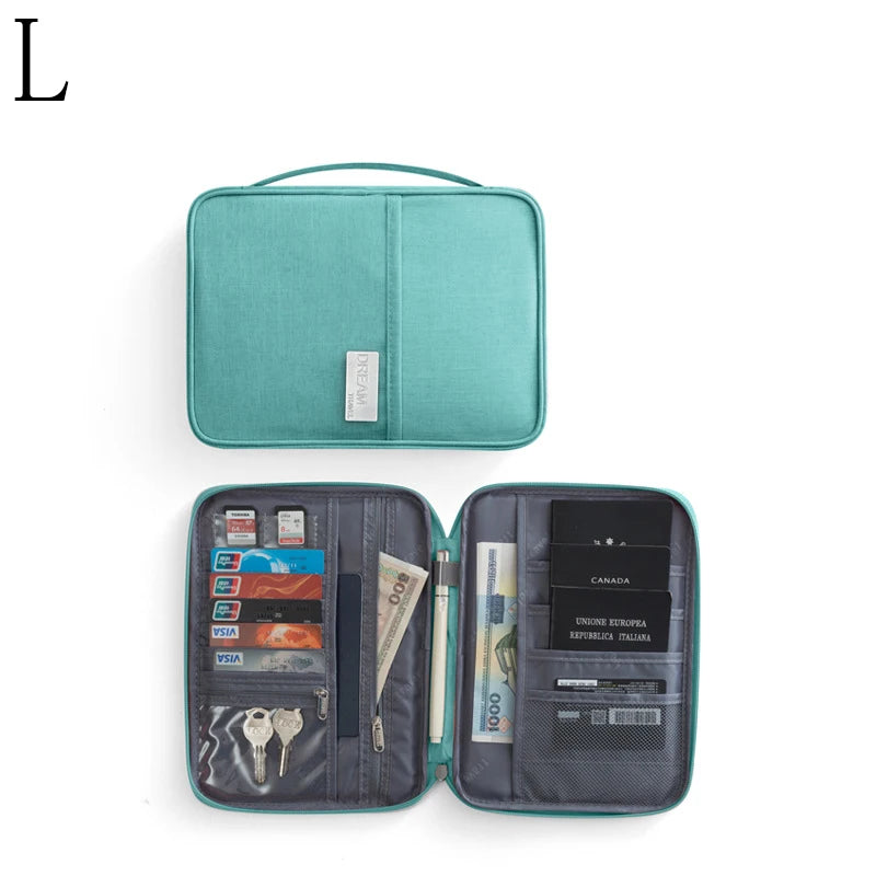 Family Passport Wallet & Multi-Functional Travel Document Organiser