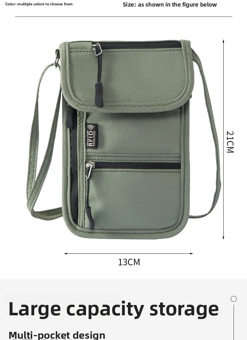 Portable Passport & ID Card Holder with Lanyard – Travel Crossbody Organiser